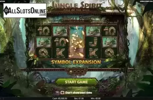 Screen 1. Jungle Spirit: Call of the Wild from NetEnt