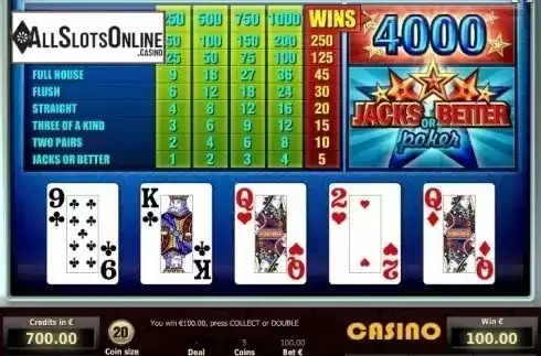 Win Screen. Jacks or Better Poker (Tom Horn Gaming) from Tom Horn Gaming