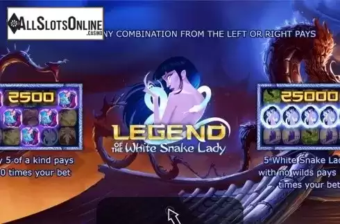 Intro Screen. Legend of the White Snake Lady from Yggdrasil