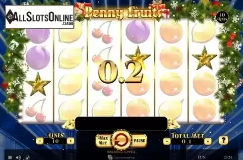 Win Screen 1. Penny Fruits Christmas Edition from Spinomenal