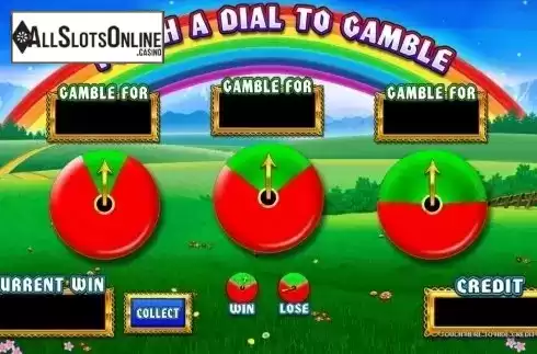 Gamble screen. Rainbow Riches Fortune Favours from Barcrest