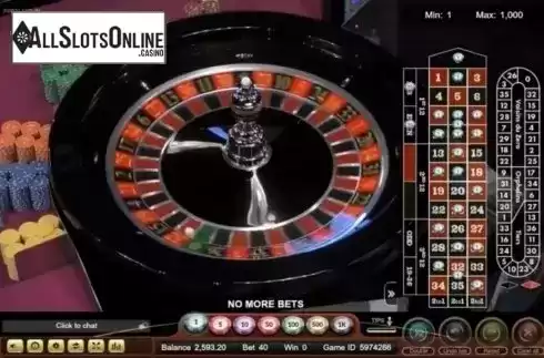 Game Screen. Roulette Portomaso Live Casino from Ezugi