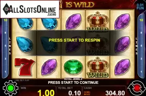 Win screen 2. Royal Jewels (Casino Technology) from Casino Technology