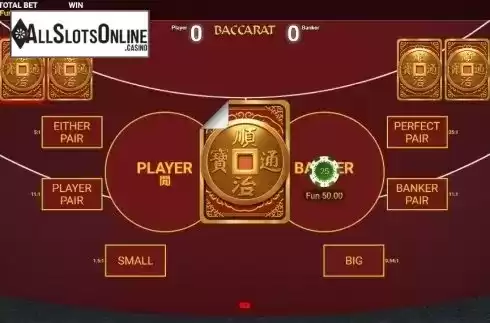 Reel screen. Satoshi Baccarat Super Squeeze from OneTouch