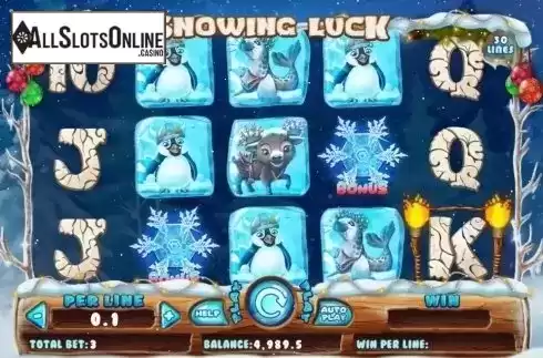 Reel Screen. Snowing Luck Christmas Edition from Spinomenal