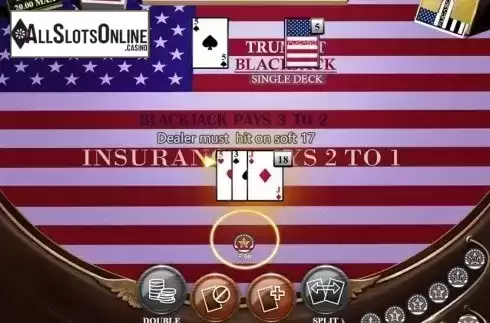 Game Screen 4. Trump It Blackjack Single Deck from Fugaso