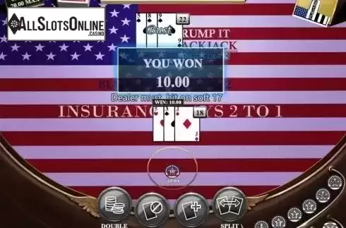 Game Screen 5. Trump It Blackjack Single Deck from Fugaso