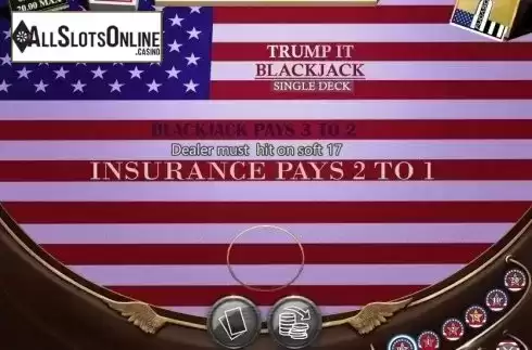 Game Screen 1. Trump It Blackjack Single Deck from Fugaso