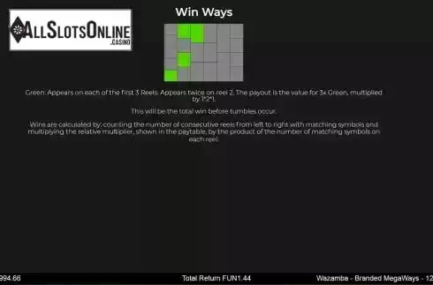 Win ways screen