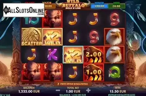 Free Spins Gameplay Screen