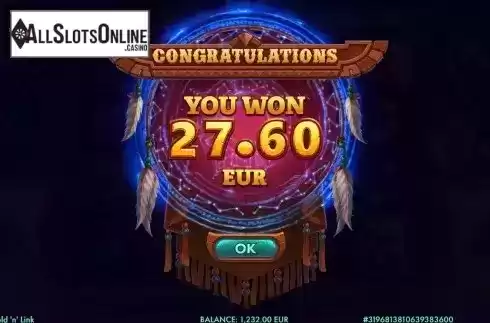 Total Win in Free Spins Screen