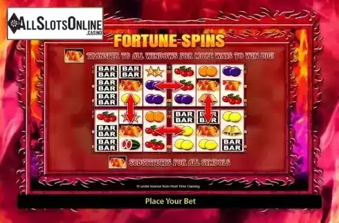 Fortune Spins screen