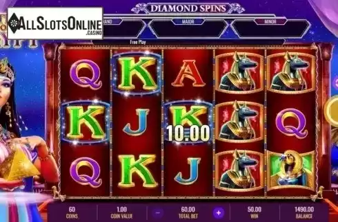 Win Screen 1. Mistress of Egypt Diamond Spins from IGT
