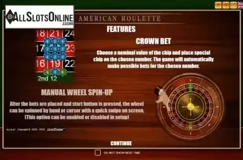 Start Screen. American Roulette (Belatra Games) from Belatra Games