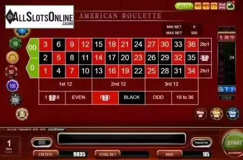 Game Screen. American Roulette (Belatra Games) from Belatra Games