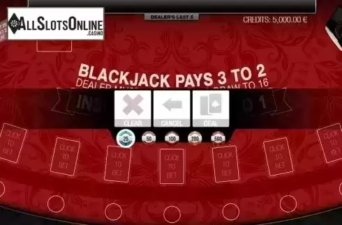 Game Screen 1. Blackjack Multihand 7 Seats VIP from GAMING1