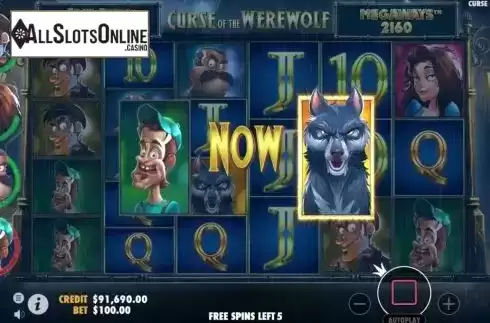 Free Spins 5. Curse of the Werewolf Megaways from Pragmatic Play