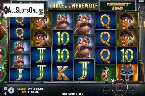 Free Spins 2. Curse of the Werewolf Megaways from Pragmatic Play