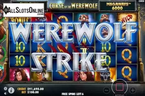 Free Spins 3. Curse of the Werewolf Megaways from Pragmatic Play