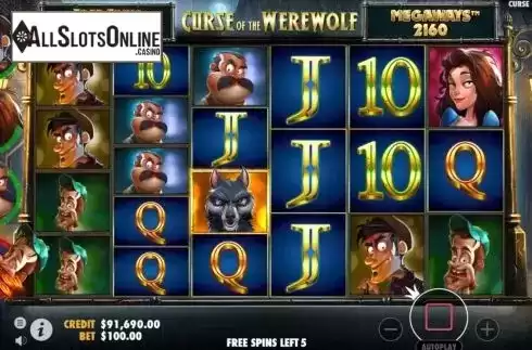 Free Spins 4. Curse of the Werewolf Megaways from Pragmatic Play