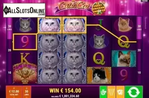 Win Screen. Cutie Cat CCS from Gamomat