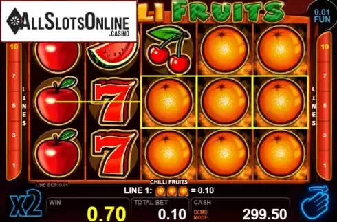 Win screen 1. Chilli Fruits (Casino Technology) from Casino Technology