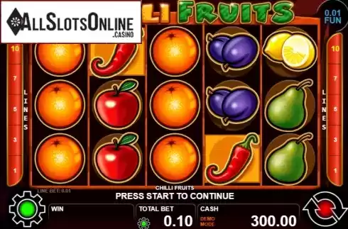 Reel screen. Chilli Fruits (Casino Technology) from Casino Technology