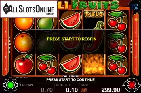 Win screen 2. Chilli Fruits (Casino Technology) from Casino Technology