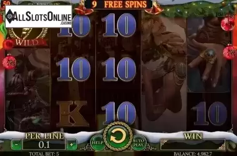 Free Spins Screen. Demi Gods II Christmas Edition from Spinomenal