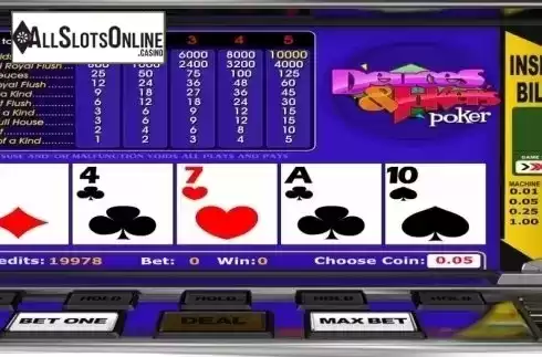 Game Screen. Deuces and Jokers Poker (Betsoft) from Betsoft