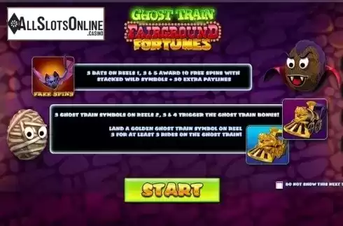 Screen 1. Fairground Fortunes Ghost Train from Psiclone Games