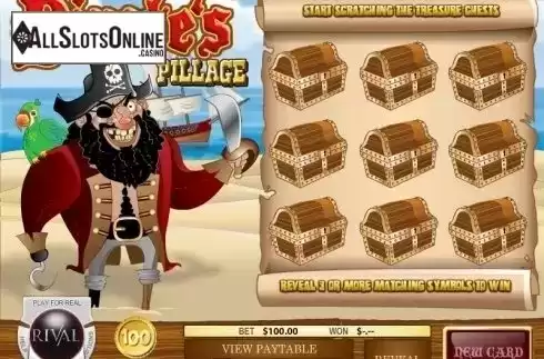 Screen4. Pirate's Pillage Scratch and Win from Rival Gaming