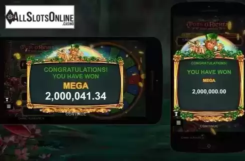 Mega Jackpot Win Screen
