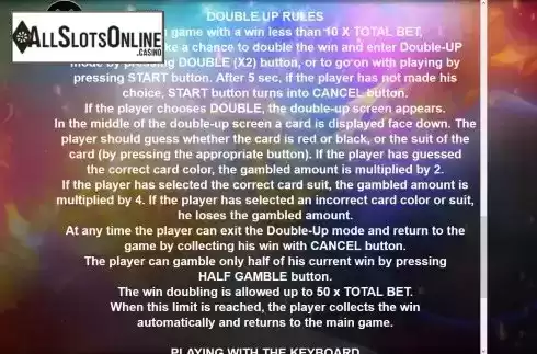 Double up games screen
