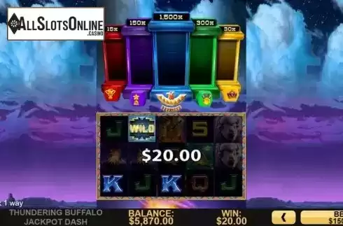 Win Screen 1. Thundering Buffalo: Jackpot Dash from High 5 Games