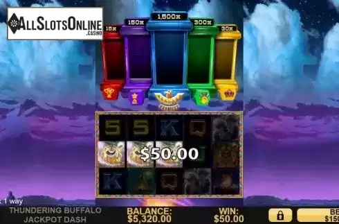 Win Screen 2. Thundering Buffalo: Jackpot Dash from High 5 Games