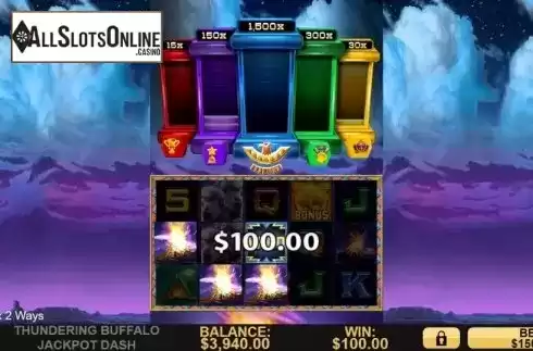 Win Screen 3. Thundering Buffalo: Jackpot Dash from High 5 Games