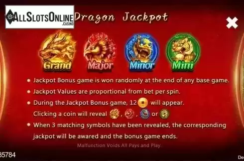 Jackpot. Treasure Bowl of Dragon Jackpot from CQ9Gaming