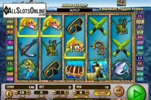 Win screen. Treasure Diver (Habanero Systems) from Habanero