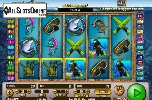 Wild win screen. Treasure Diver (Habanero Systems) from Habanero