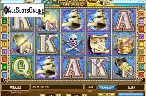 Win screen. Treasure Island (Tom Horn Gaming) from Tom Horn Gaming