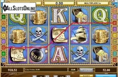 Free Spins screen. Treasure Island (Tom Horn Gaming) from Tom Horn Gaming