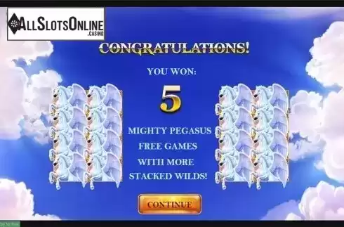 Free spins intro screen. Age of the Gods: Ruler of the Sky from Playtech Origins