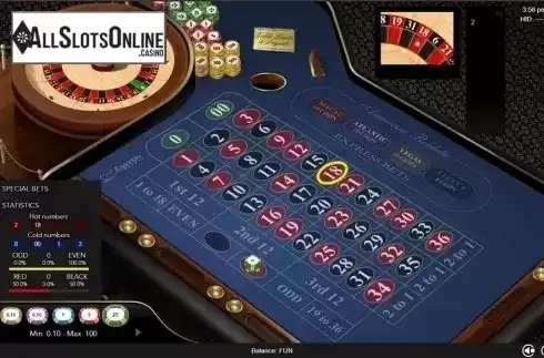 Game workflow. American Roulette (Espresso Games) from Espresso Games