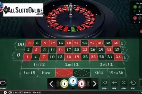 Game Screen. American Roulette (Shuffle Master) from Shuffle Master