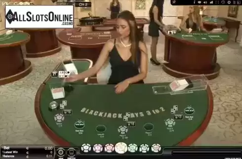 Game Screen. Blackjack Live Casino (Vivogaming) from Vivo Gaming