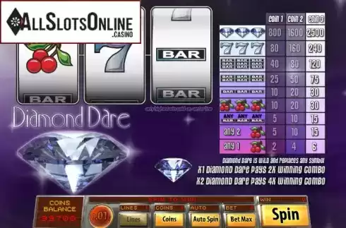Game Workflow screen. Diamond Dare Bonus Bucks Edition from Saucify