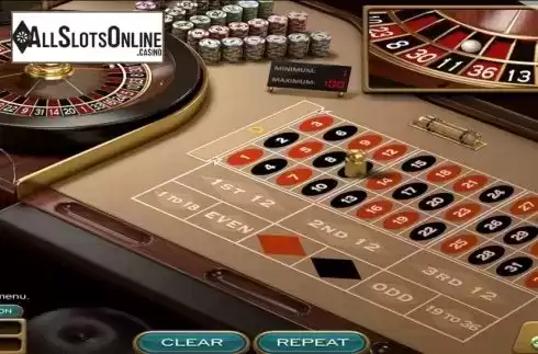 Game Screen. European Roulette (Nucleus Gaming) from Nucleus Gaming