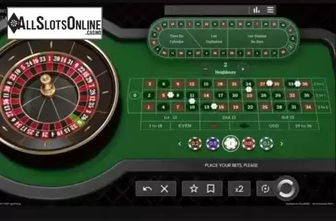 European Roulette Announced Bets Screen