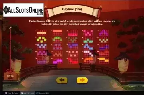 Paytable . Fortune Cat (Triple Profits Games) from Triple Profits Games